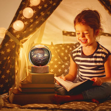 LED Night Light Galaxy Crystal Ball Table Lamp
