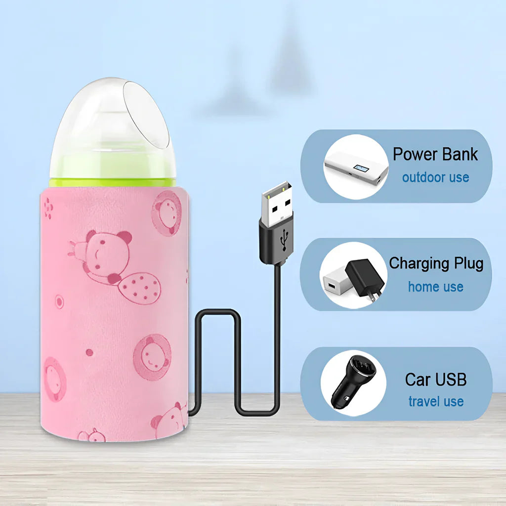 USB Travel Baby Feeder Warmer – Portable Toddler Bottle Heater Bag
