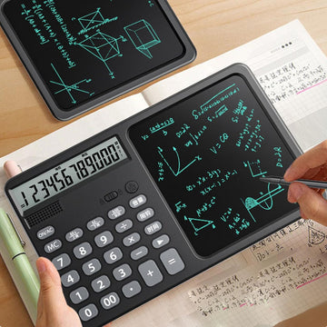 Portable Calculator with Writing Tablet 12 Digit Large LCD